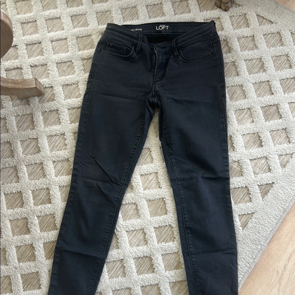LOFT Black Skinny Jeans - Women's Stretch Denim